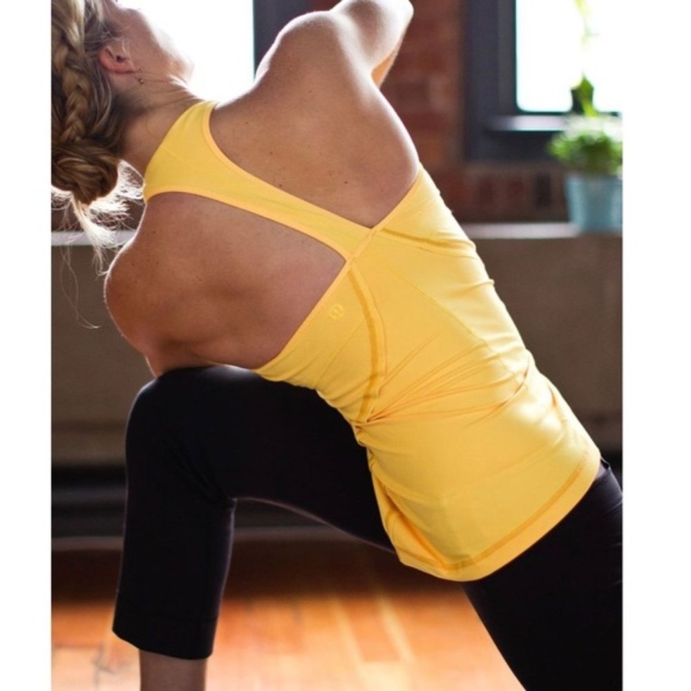 Lululemon Power Up Tank (Burning Yellow)